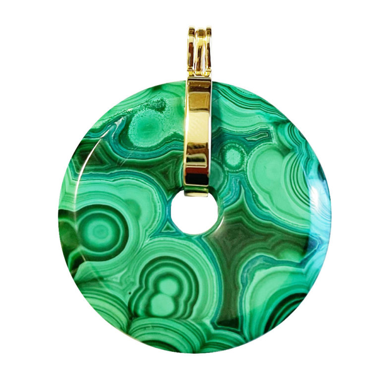 Pendentif Malachite - PI chinois ou Donut