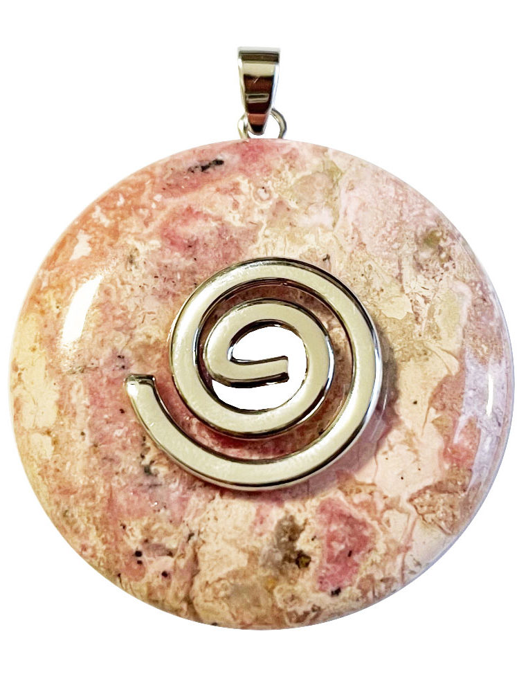 Pendentif Rhodocrosite - PI chinois ou Donut