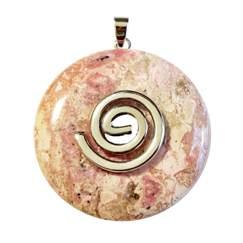 Pendentif Rhodocrosite - PI chinois ou Donut