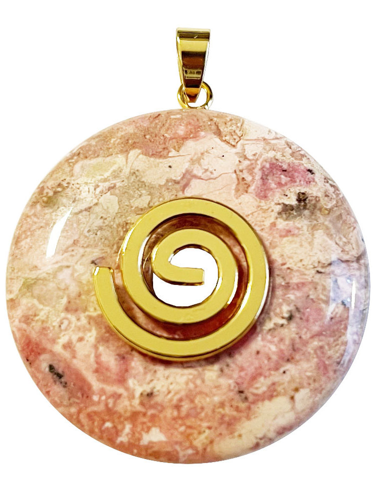 Pendentif Rhodocrosite - PI chinois ou Donut