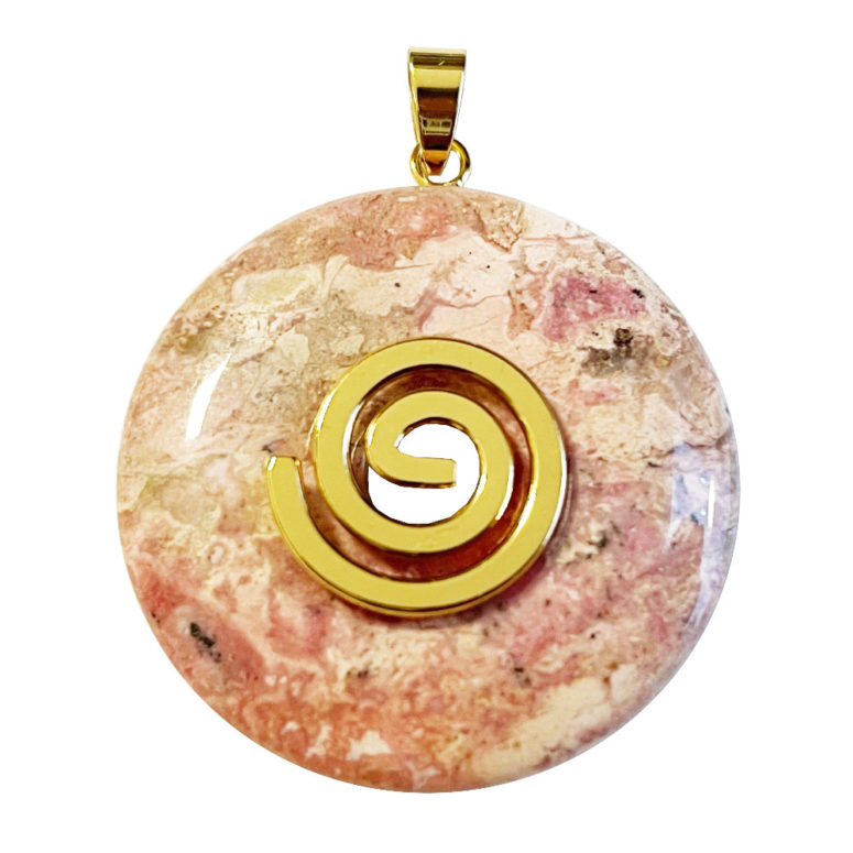 Pendentif Rhodocrosite - PI chinois ou Donut