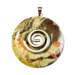 Pendentif Rhyolite de Fleur - PI chinois ou Donut