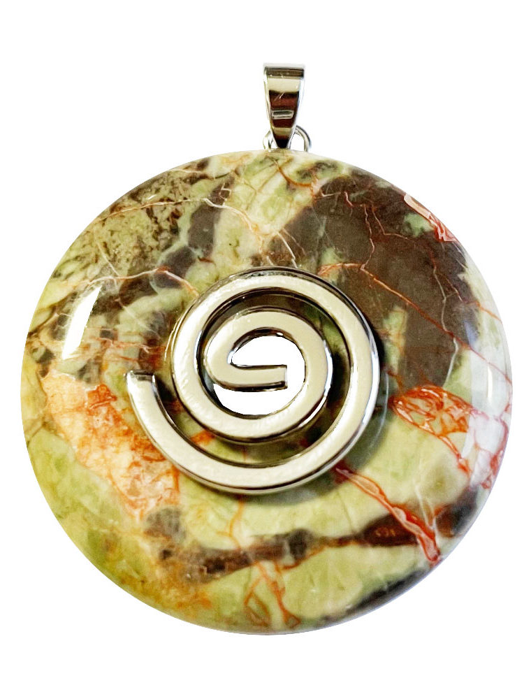 Pendentif Rhyolite de Fleur - PI chinois ou Donut