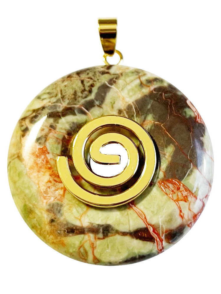 Pendentif Rhyolite de Fleur - PI chinois ou Donut