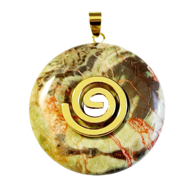 Pendentif Rhyolite de Fleur - PI chinois ou Donut