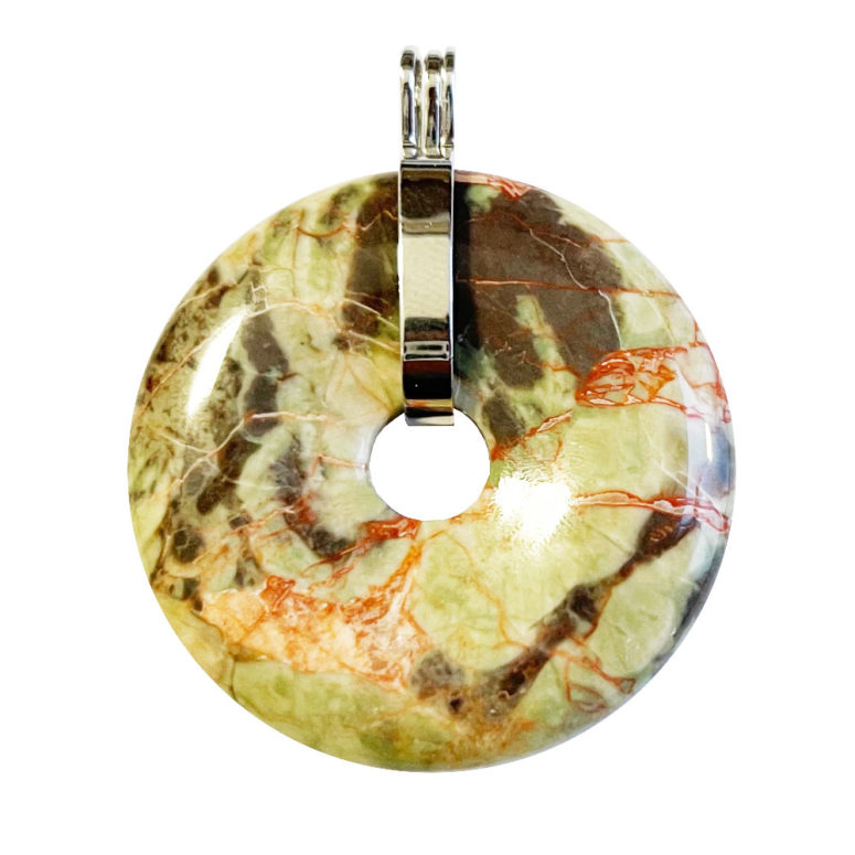 Pendentif Rhyolite de Fleur - PI chinois ou Donut