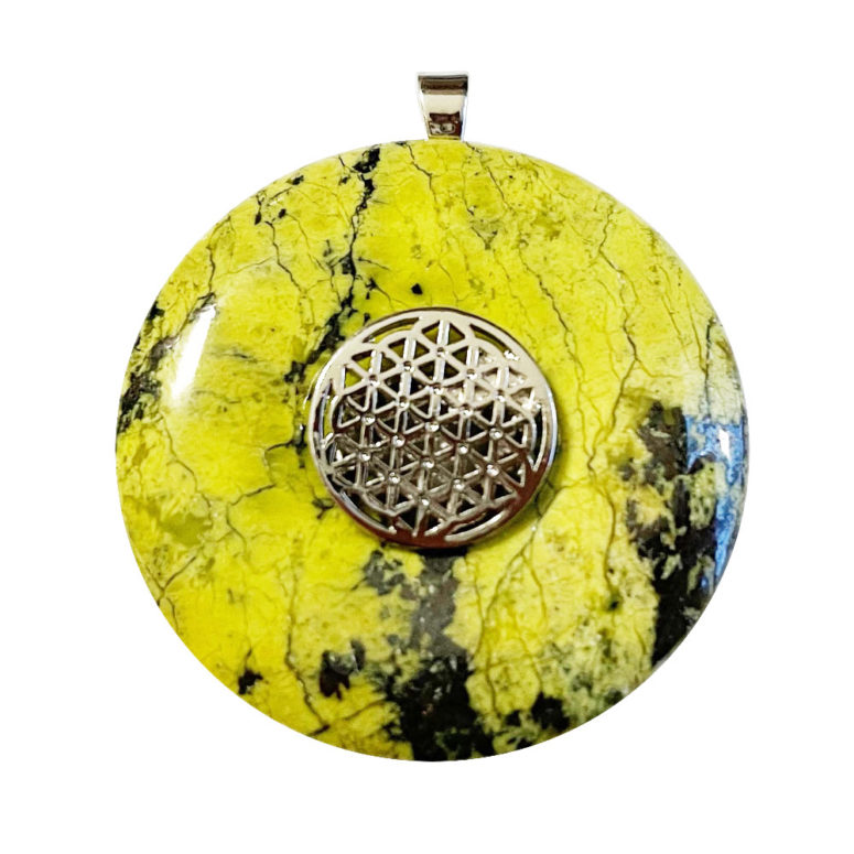 Pendentif Serpentine - PI chinois ou Donut