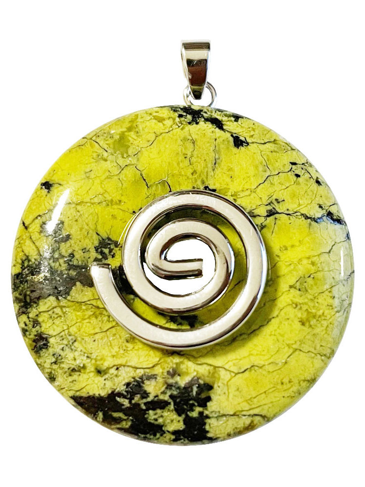 Pendentif Serpentine - PI chinois ou Donut