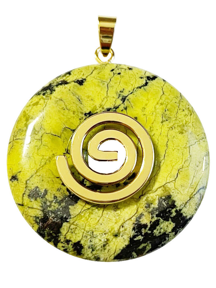 Pendentif Serpentine - PI chinois ou Donut