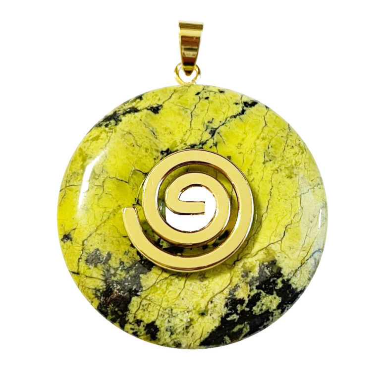 Pendentif Serpentine - PI chinois ou Donut