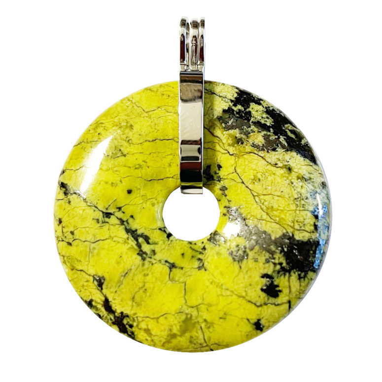 Pendentif Serpentine - PI chinois ou Donut