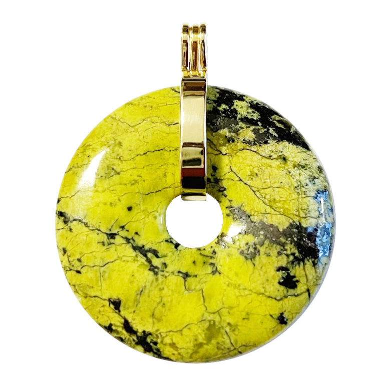 Pendentif Serpentine - PI chinois ou Donut