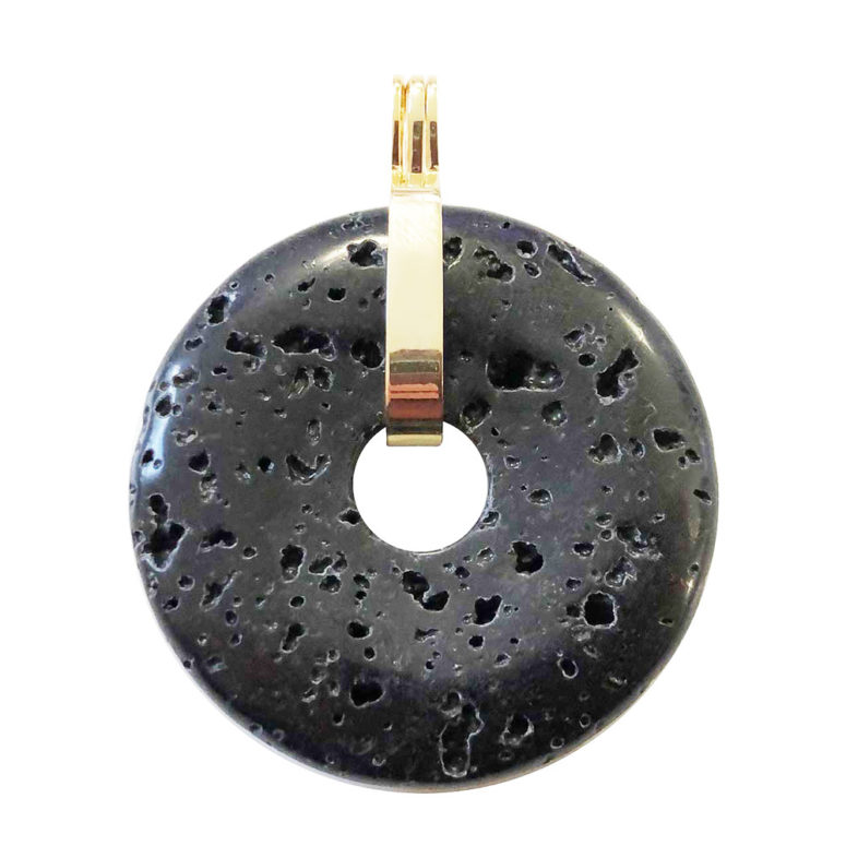 pendentif pierre de lave pi chinois