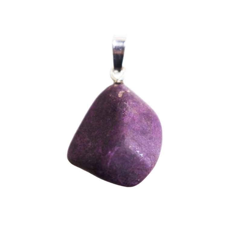 pendentif purpurite pierre roulée