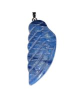 pendentif quarte bleu aile d’ange