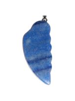 pendentif quarte bleu aile d’ange