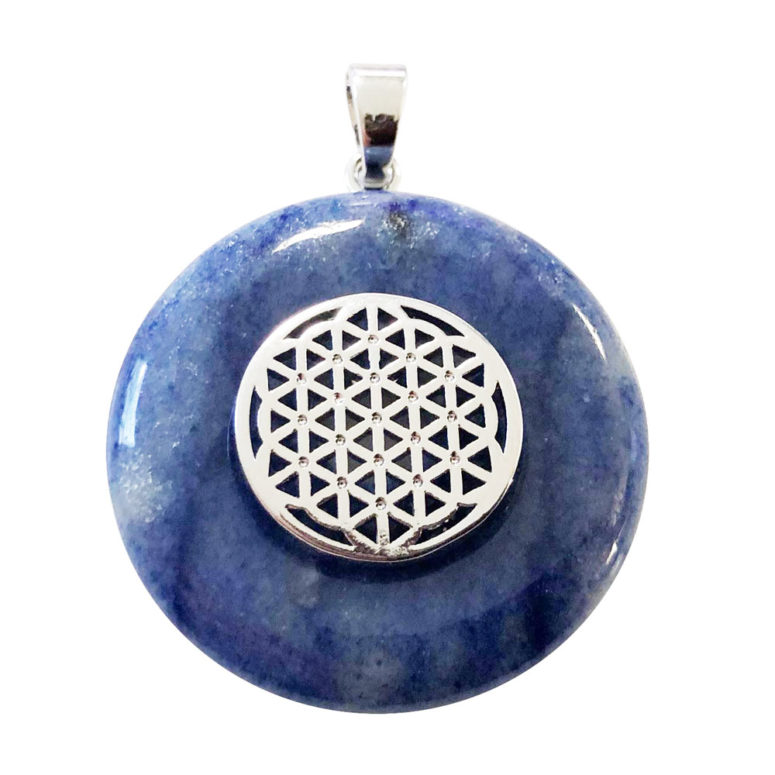 pendentif quartz bleu pi chinois