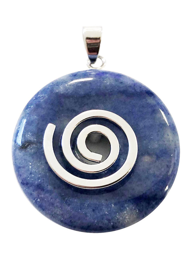 pendentif quartz bleu pi chinois