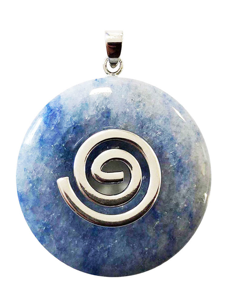 pendentif quartz bleu pi chinois