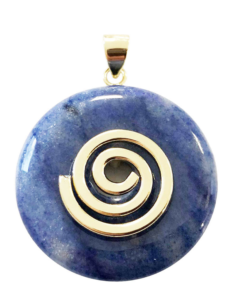 pendentif quartz bleu pi chinois