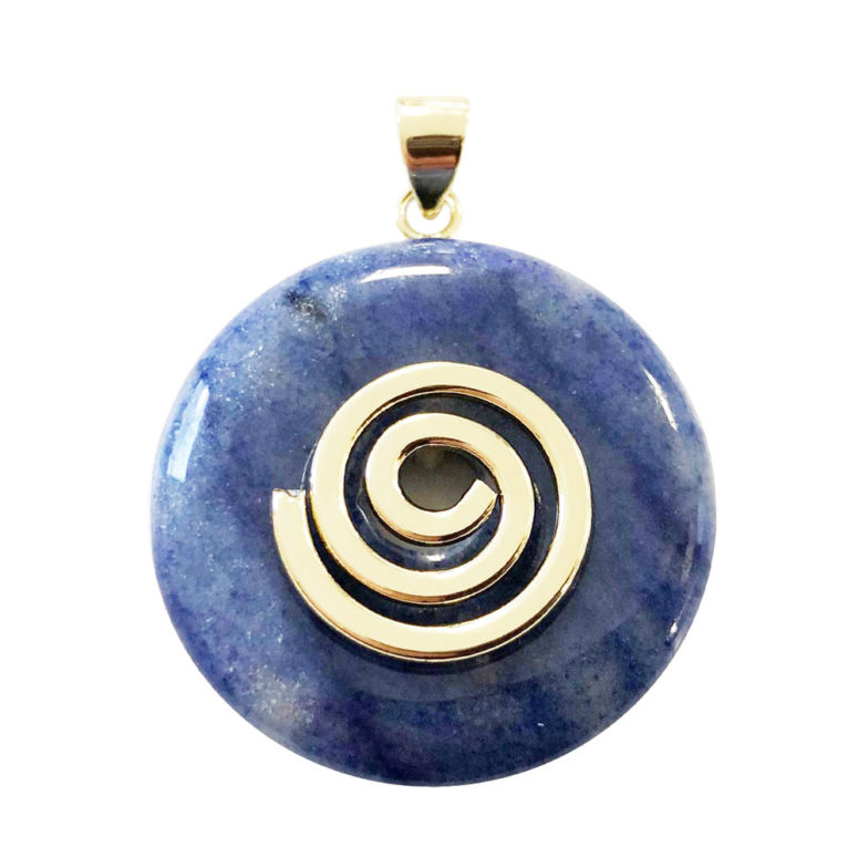 pendentif quartz bleu pi chinois