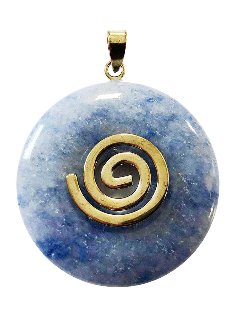 pendentif quartz bleu pi chinois