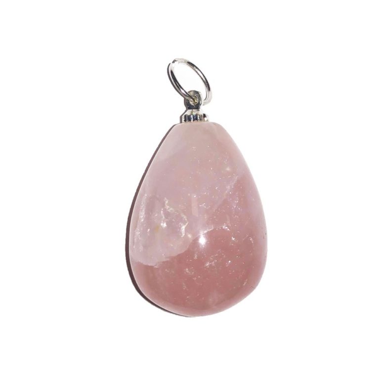 pendentif quartz rose goutte eau