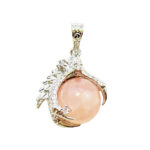 Pendentif Quartz rose Main de Dragon