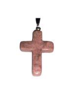 pendentif rhodonite croix