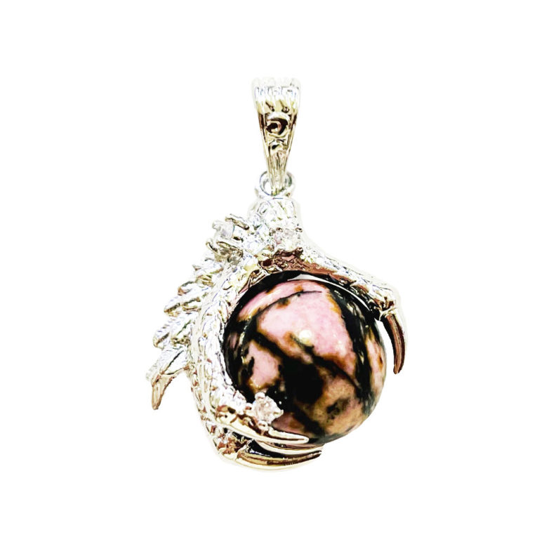 Pendentif Rhodonite Main de Dragon