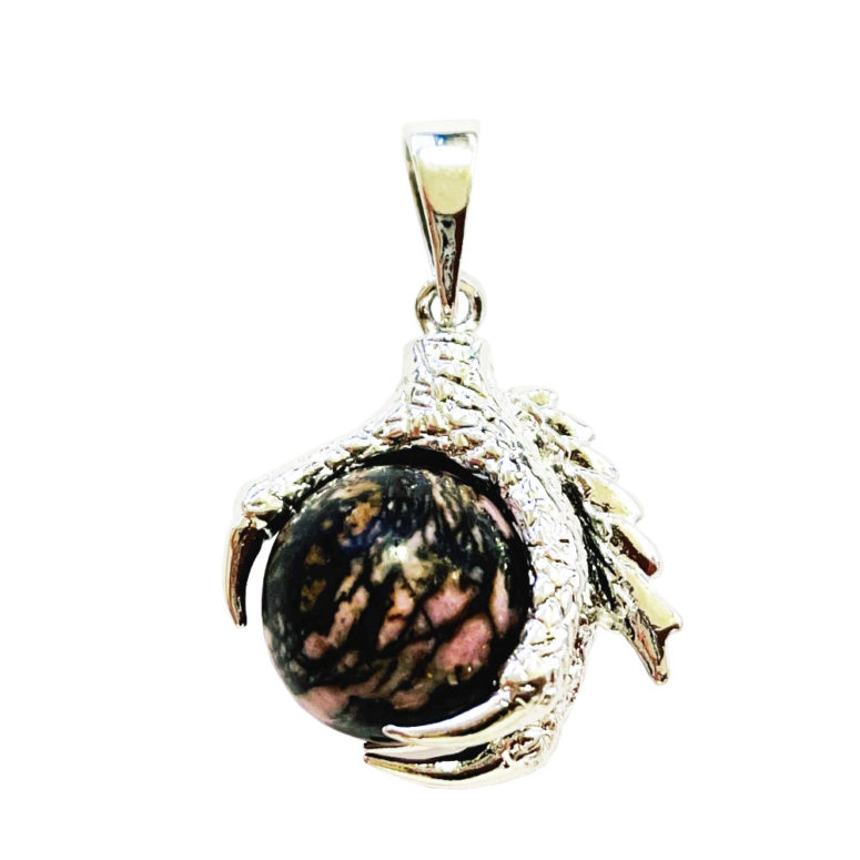 Pendentif Rhodonite Main de Dragon