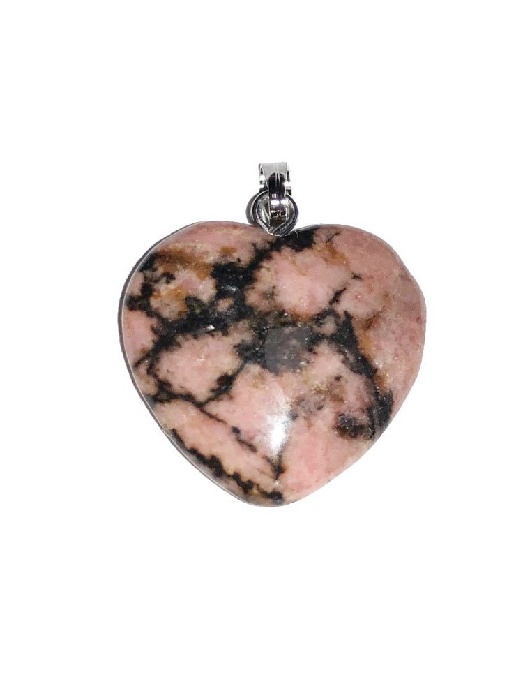 pendentif rhodonite petit coeur