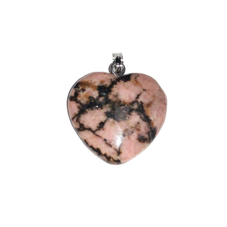 pendentif rhodonite petit coeur