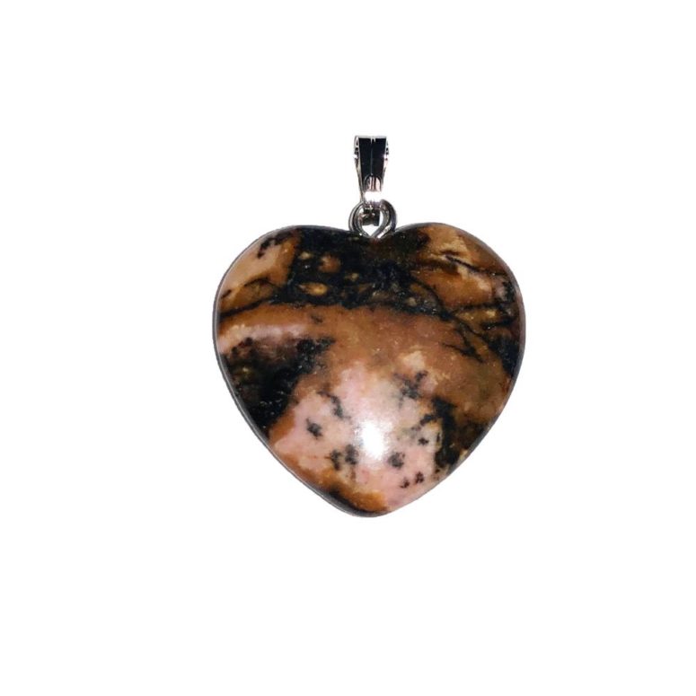 pendentif rhodonite petit coeur