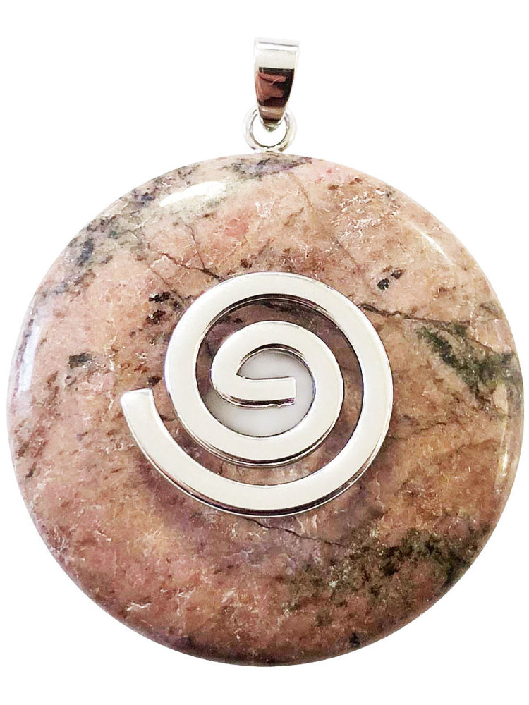 pendentif rhodonite pi chinois