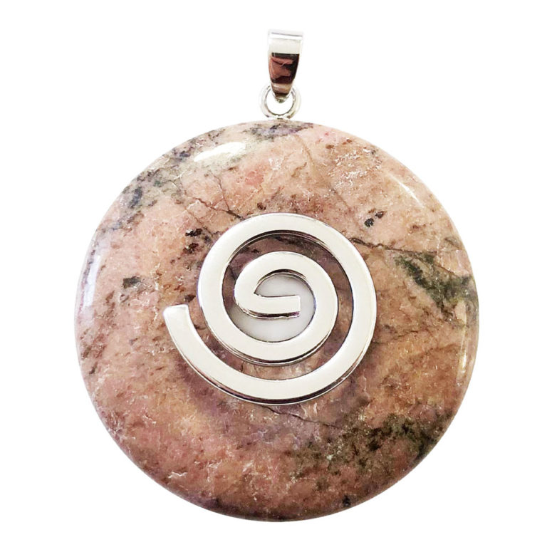 pendentif rhodonite pi chinois