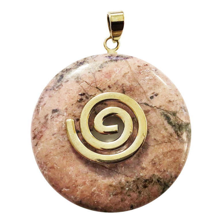 pendentif rhodonite pi chinois