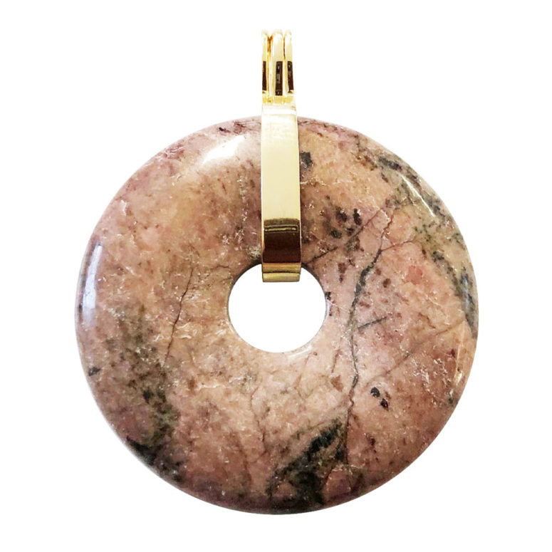 pendentif rhodonite pi chinois