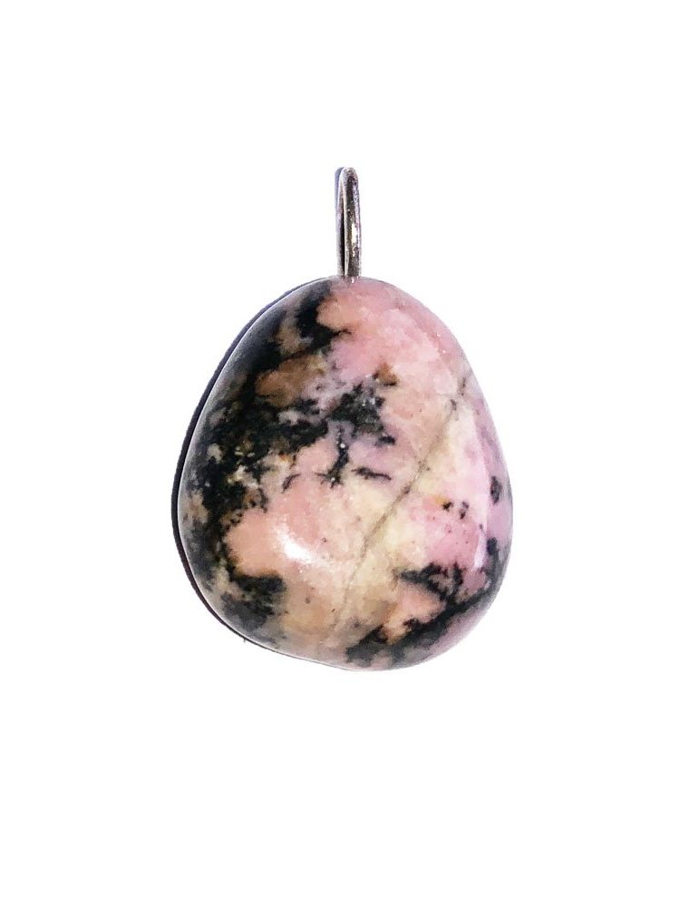 pendentif rhodonite pierre roulée