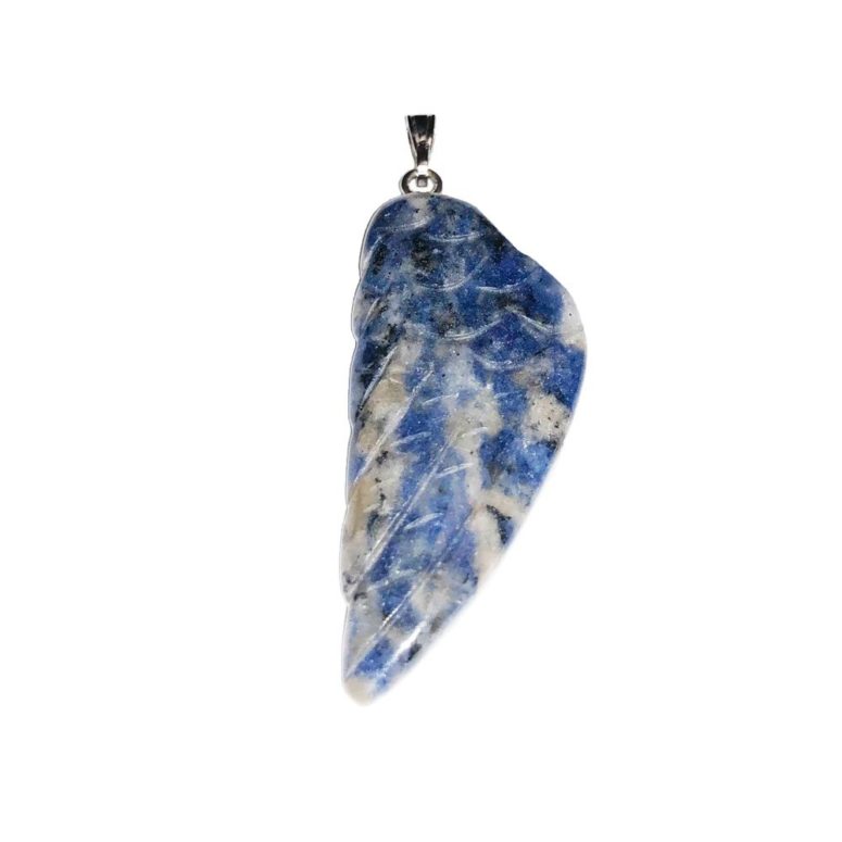 pendentif sodalite aile d'ange