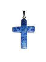 pendentif sodalite croix