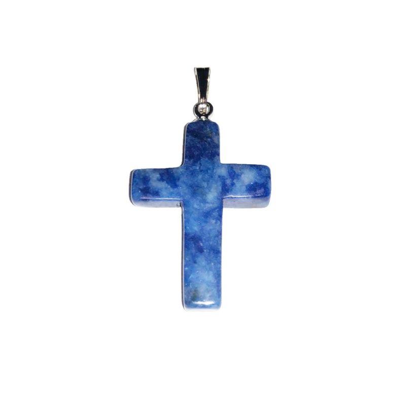 pendentif sodalite croix