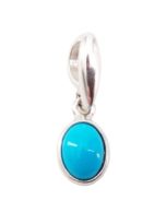 pendentif turquoise argent rhodié