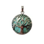 pendentif turquoise stabilisée arbre de vie