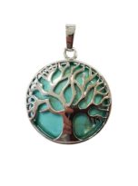 pendentif turquoise stabilisée arbre de vie