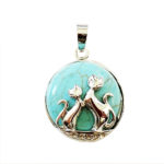 pendentif turquoise stabilisée chat