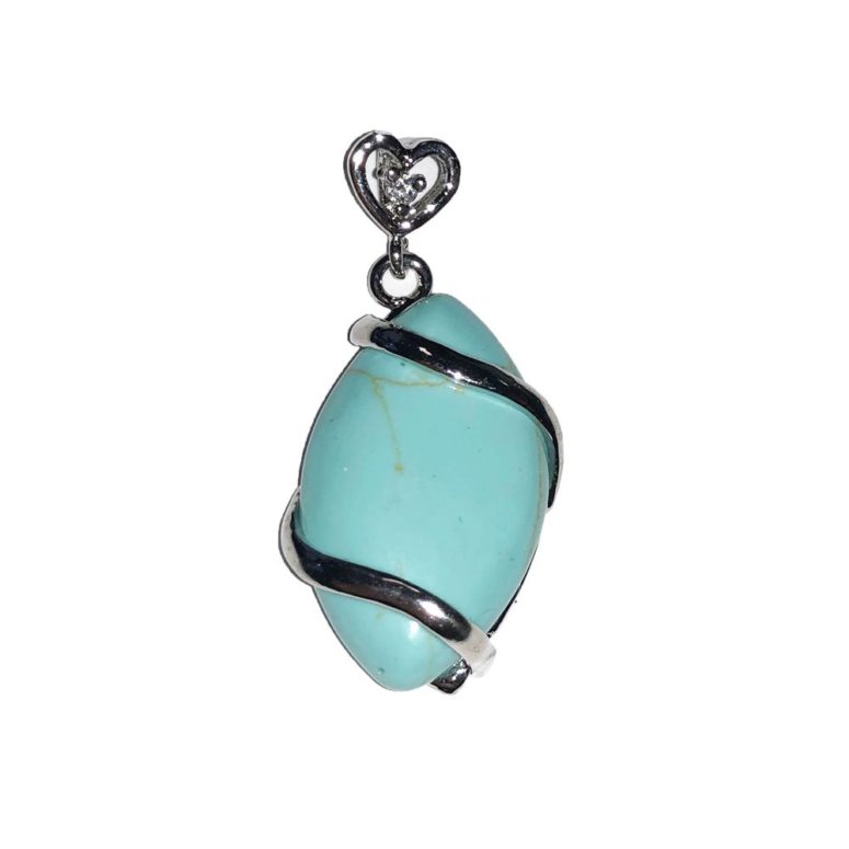 pendentif turquoise stabilisée oeil de cheval