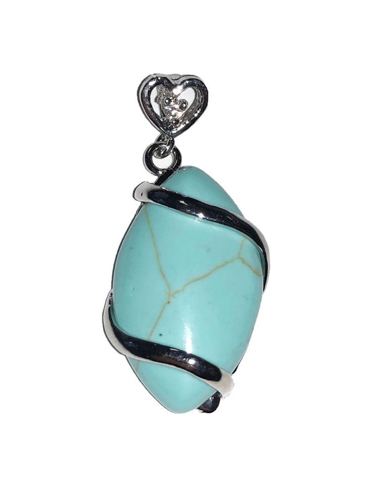 pendentif turquoise stabilisée oeil de cheval