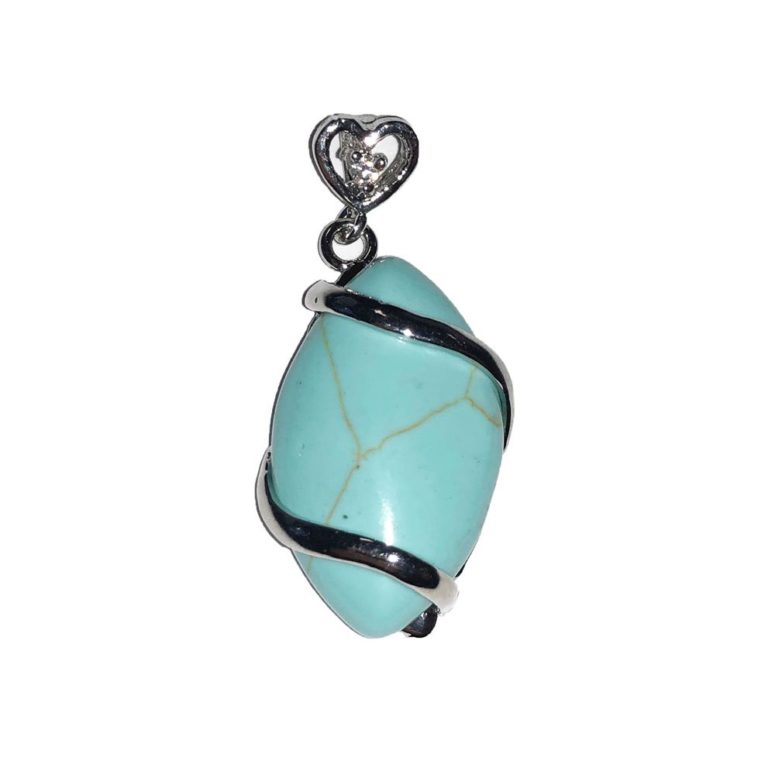 pendentif turquoise stabilisée oeil de cheval