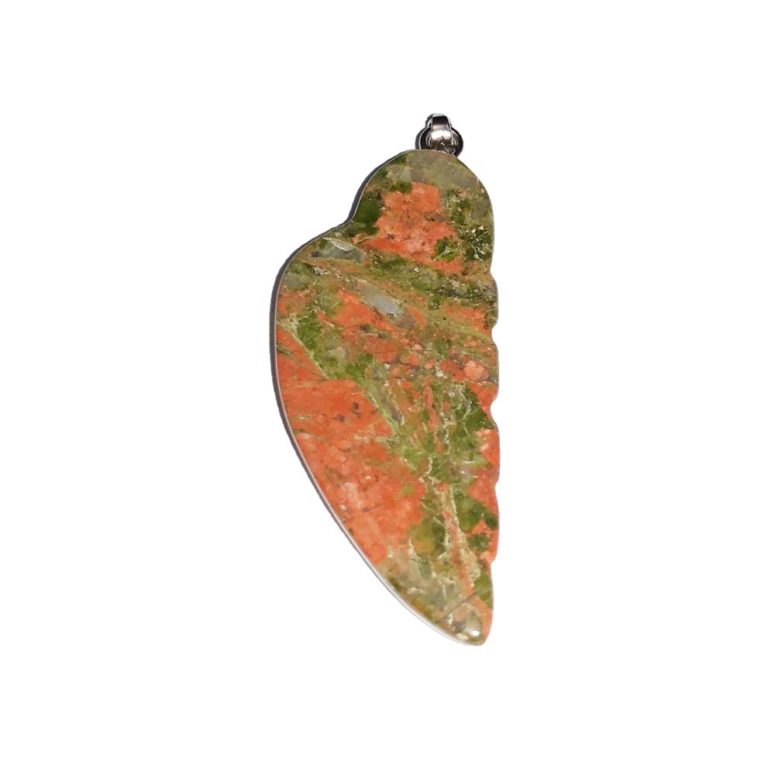 pendentif unakite aile d'ange